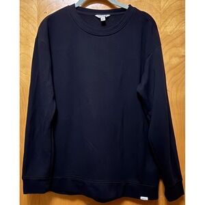 Orvis Womens Cozy Soft Modal Pullover Crewneck Relaxed Fit Sweatshirt Black S